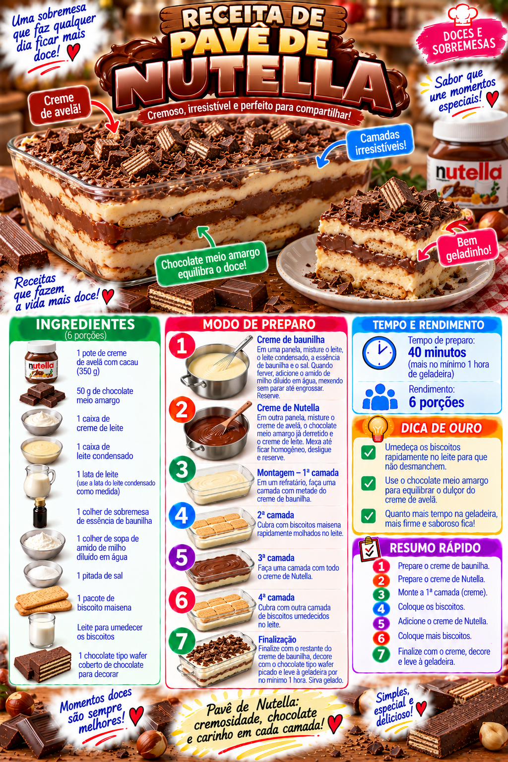 Pavê de Nutella