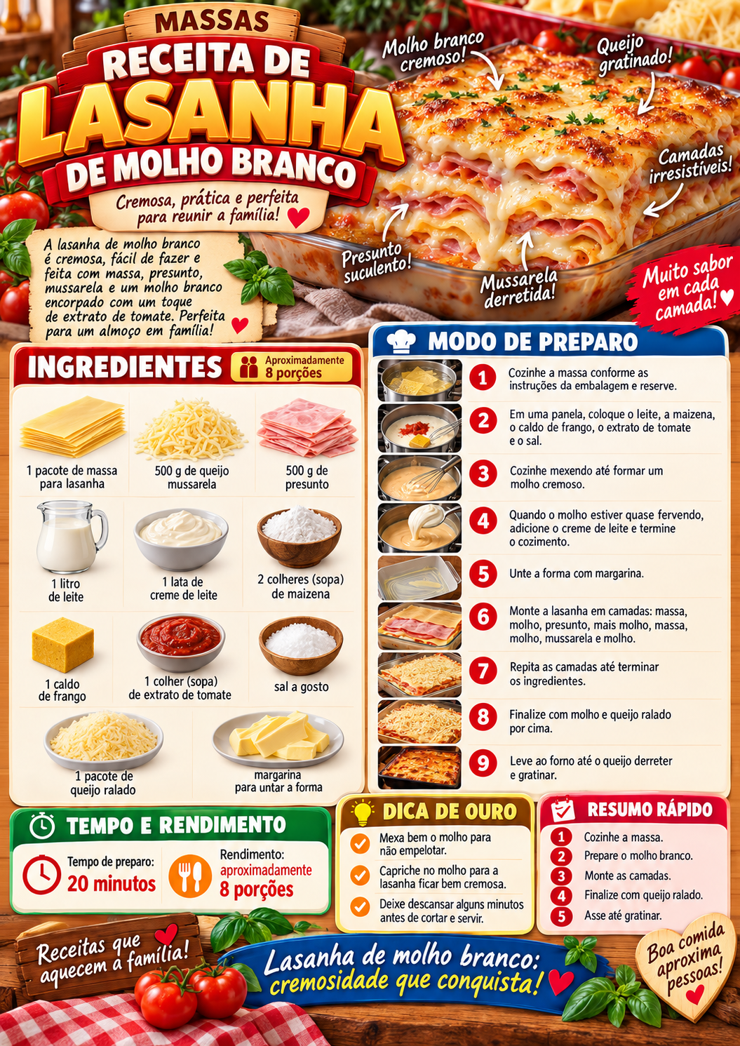 Lasanha de Molho Branco