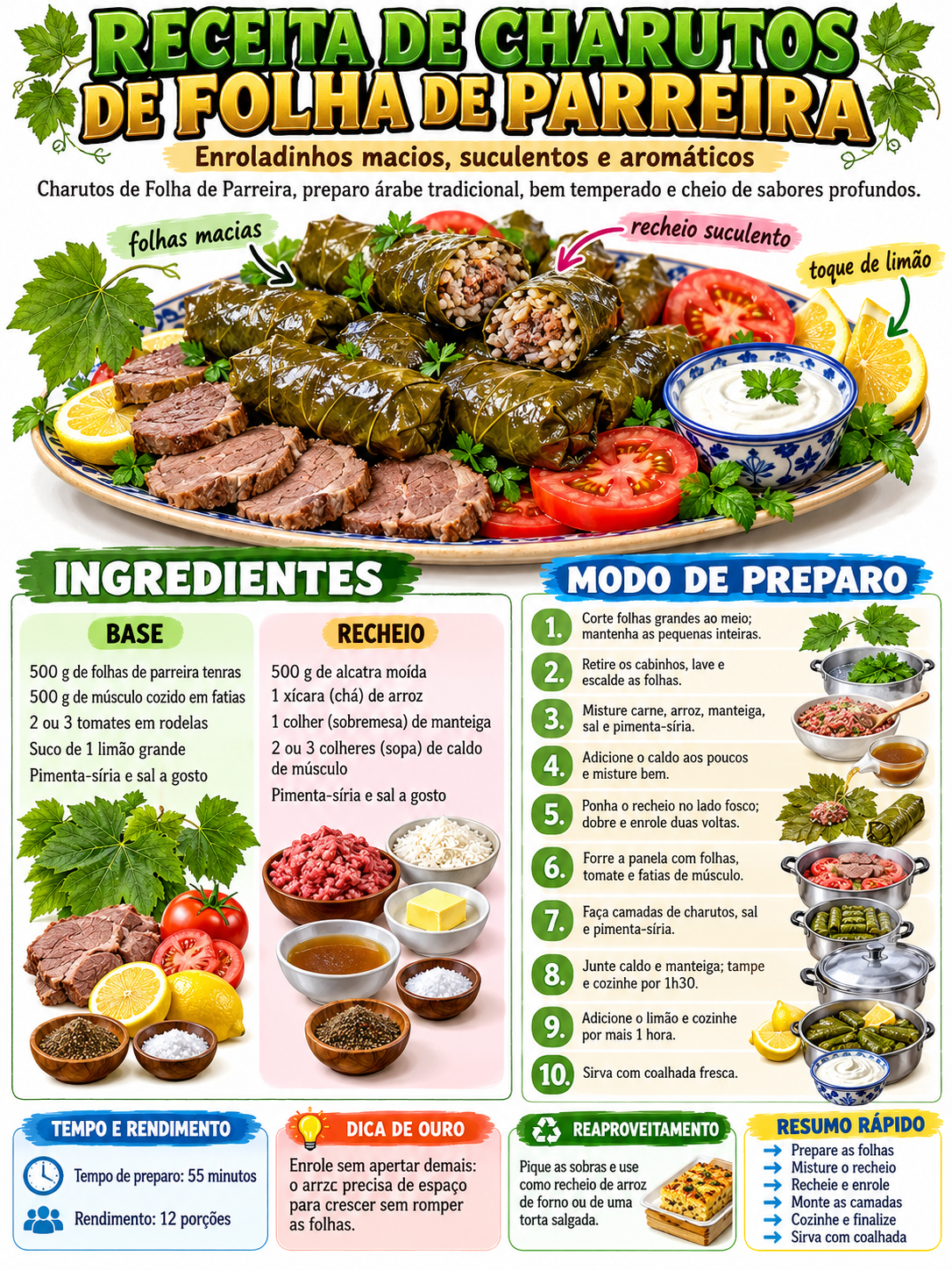 Charutos De Folha De Parreira