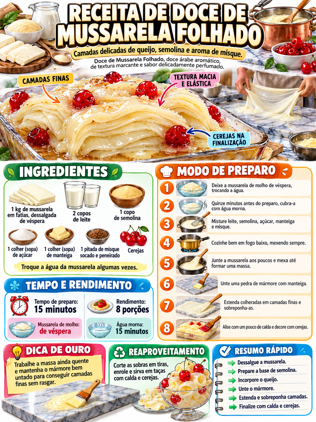Doce De Mussarela Folhado