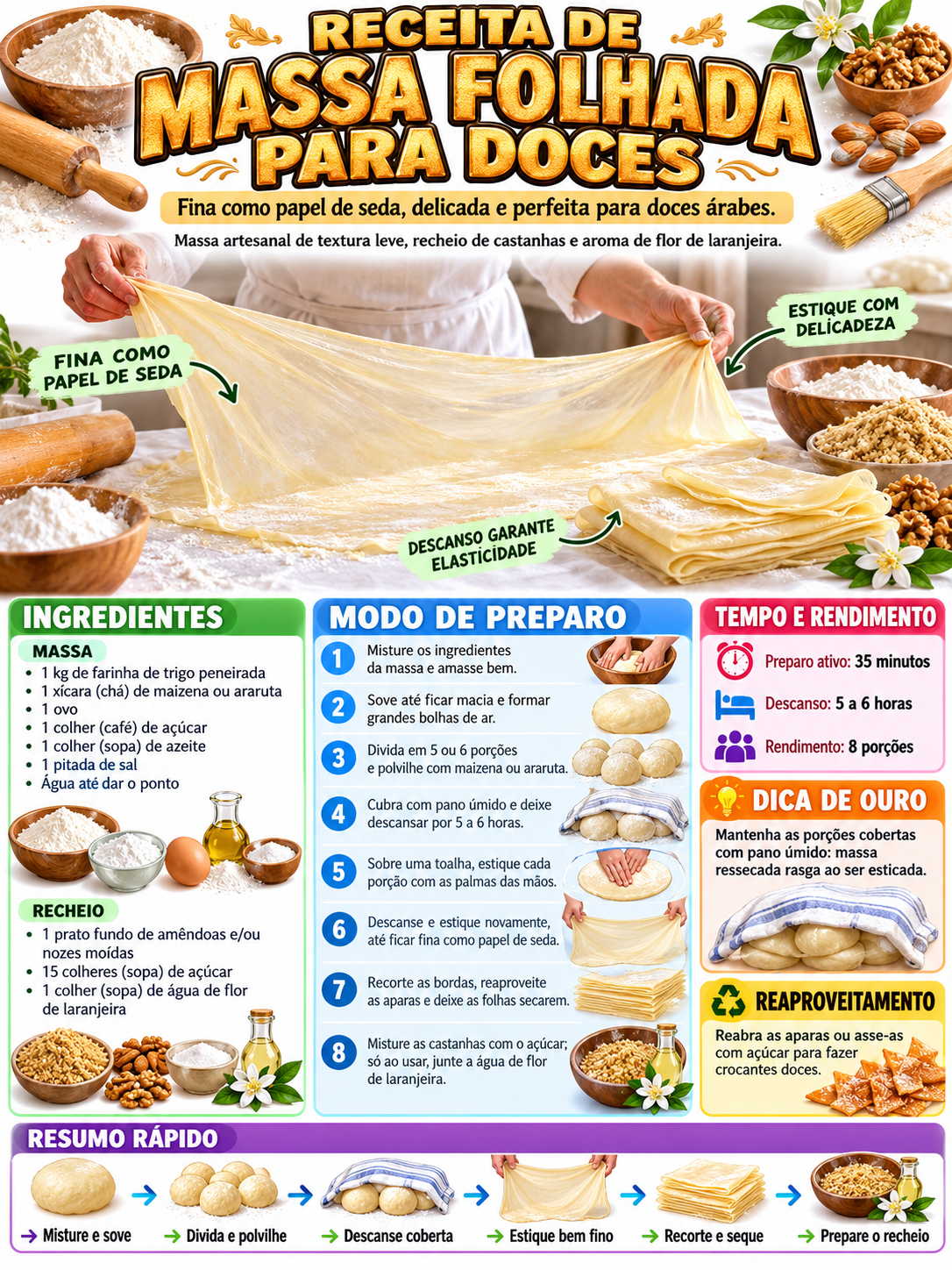 Massa Folhada Para Doces