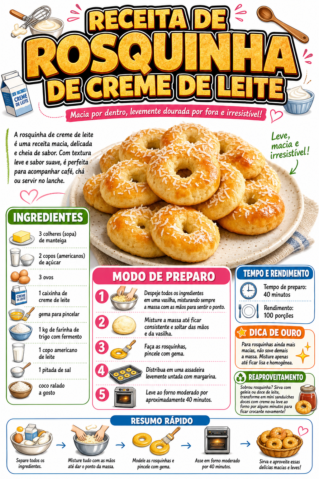 Rosquinha de Creme de Leite