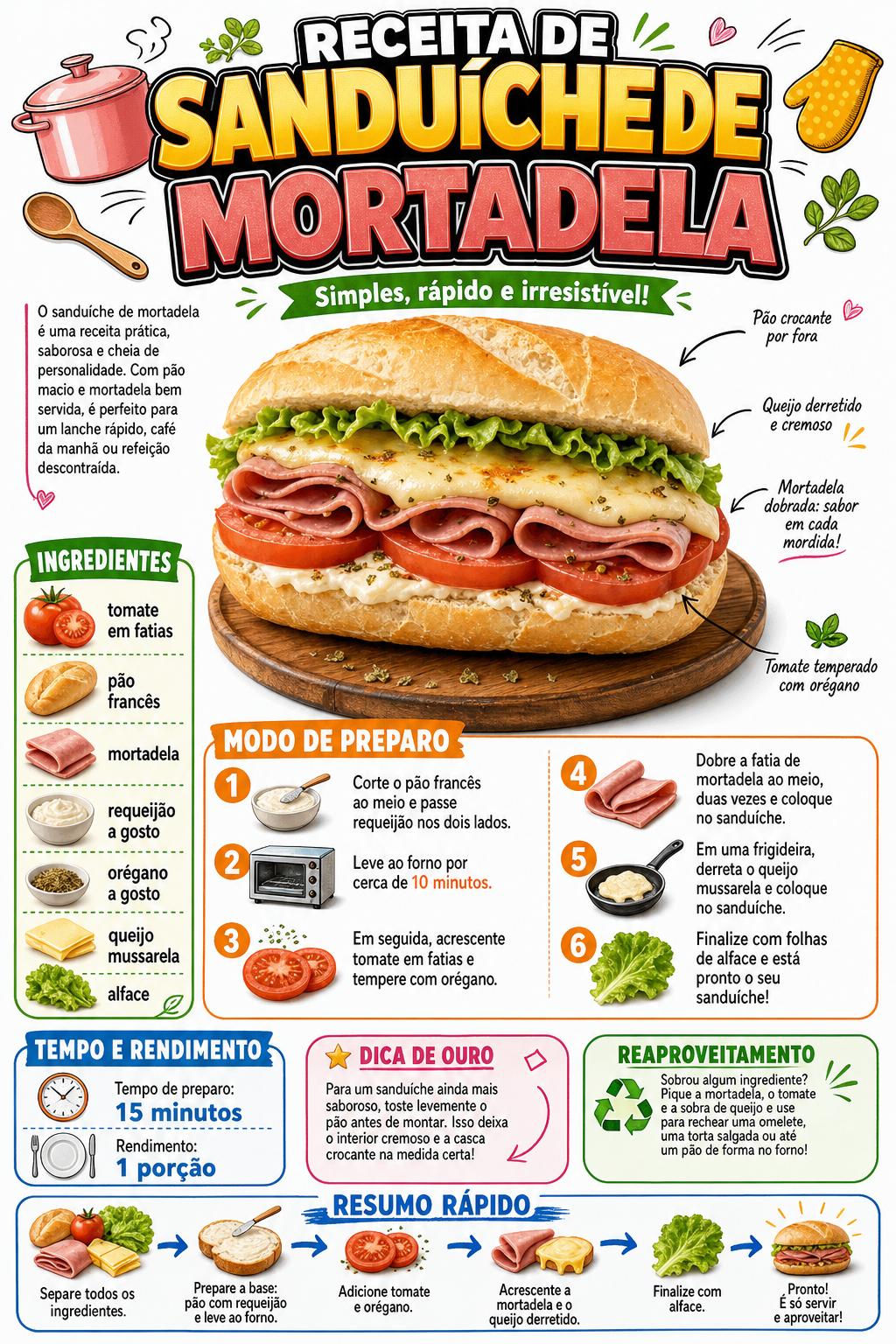 Sanduíche de Mortadela