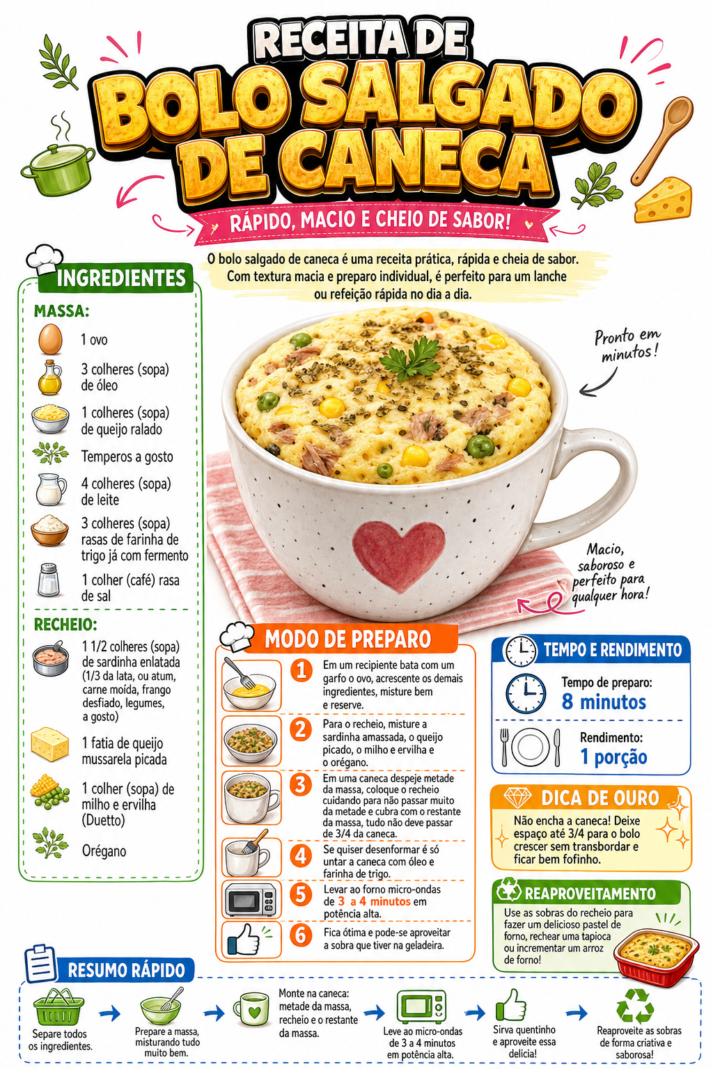 Bolo Salgado de Caneca