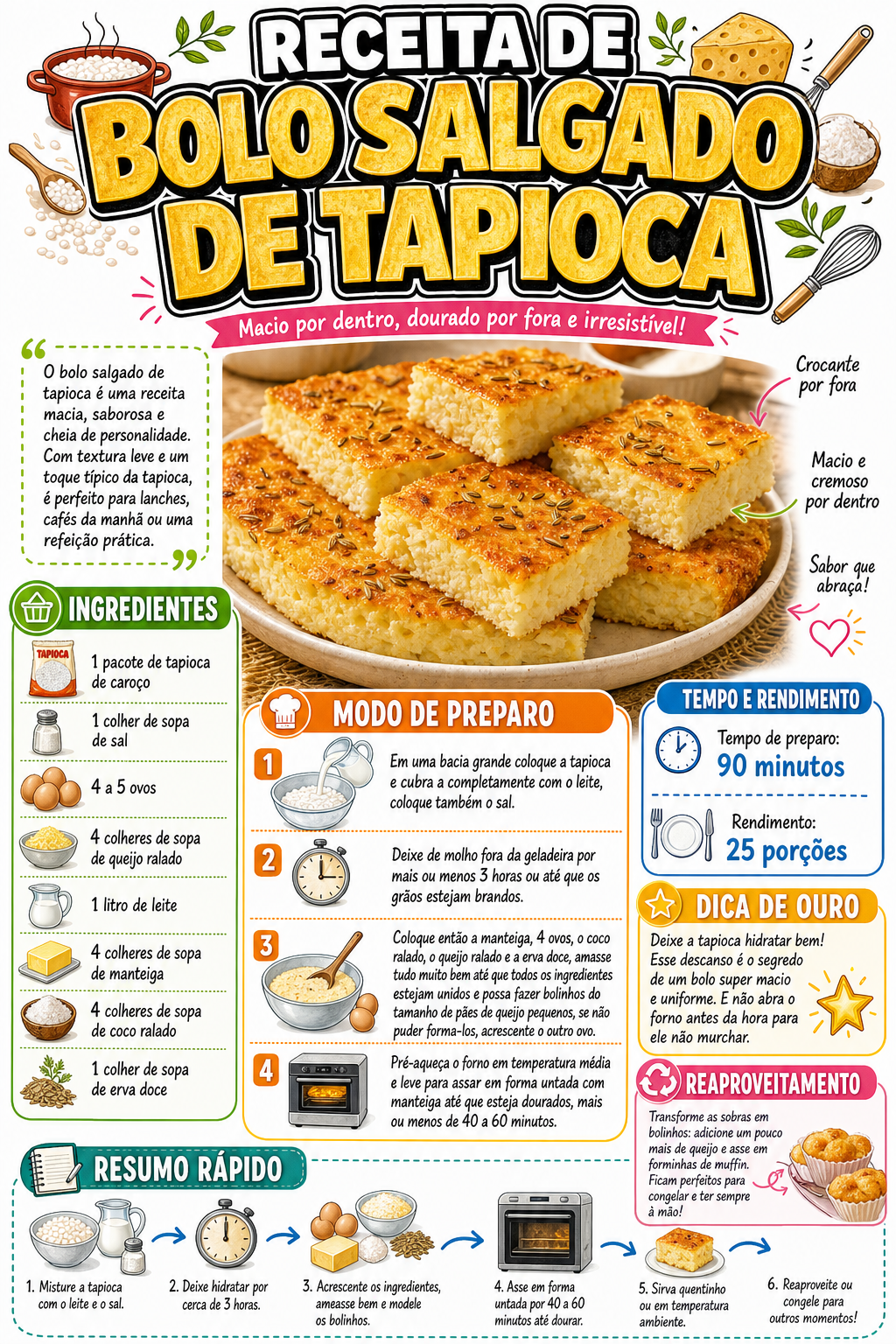 Bolo Salgado de Tapioca