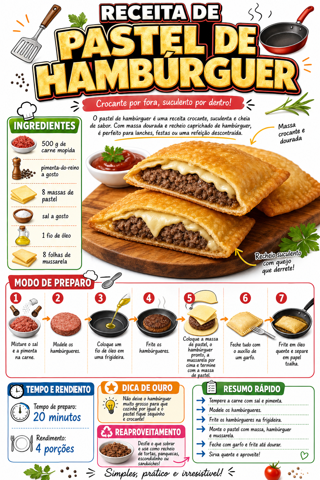 Pastel de Hambúrguer