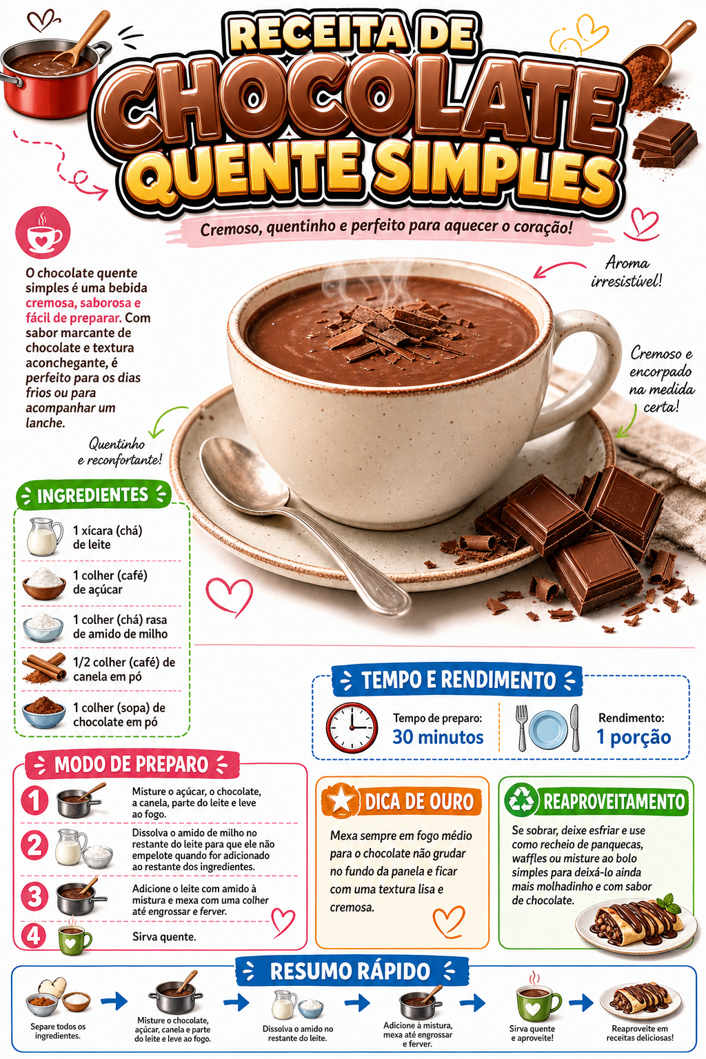 Chocolate Quente Simples