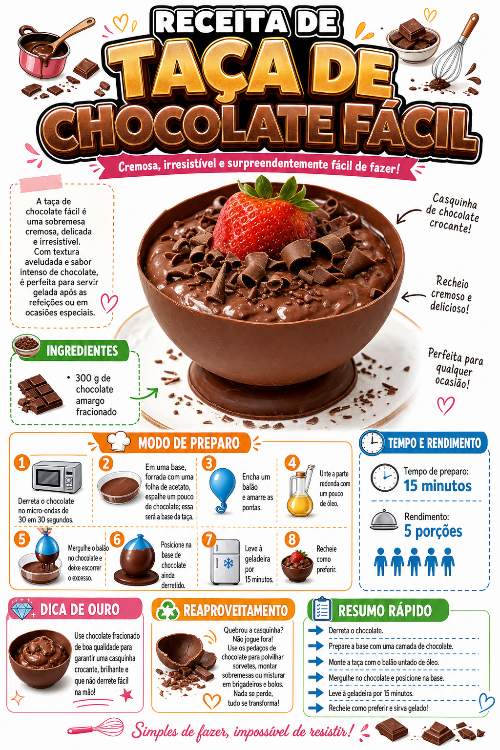 Taça de Chocolate Fácil