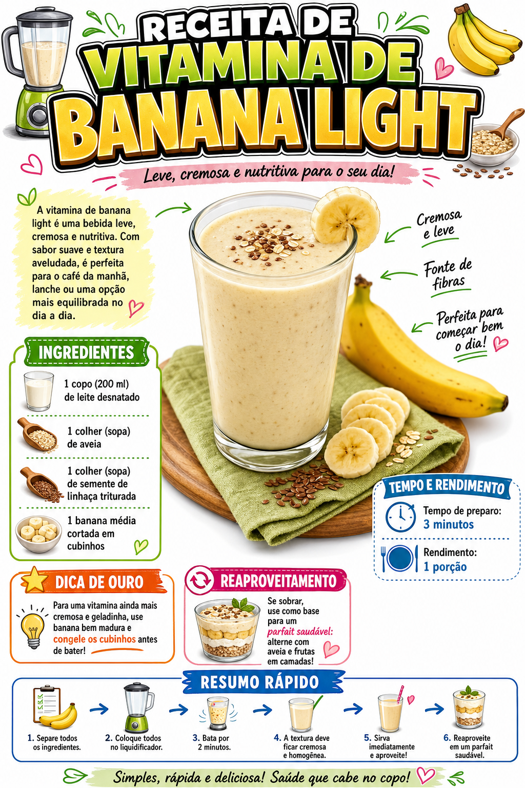 Vitamina de Banana Light
