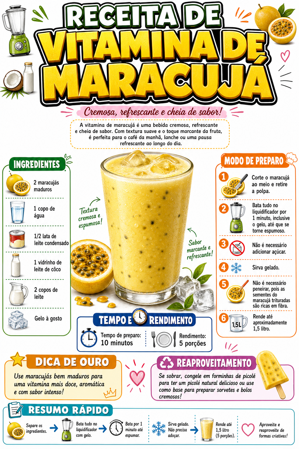 Vitamina de Maracujá
