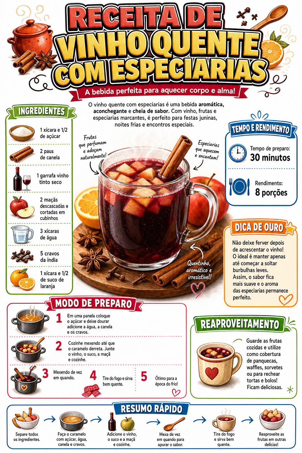Vinho Quente com Especiarias