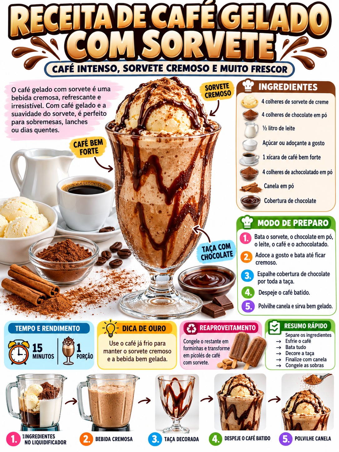 Café Gelado com Sorvete