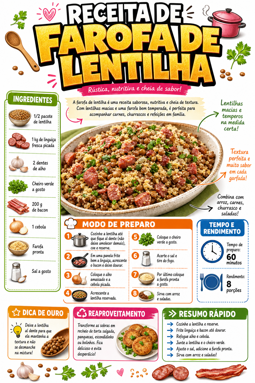 Farofa de Lentilha