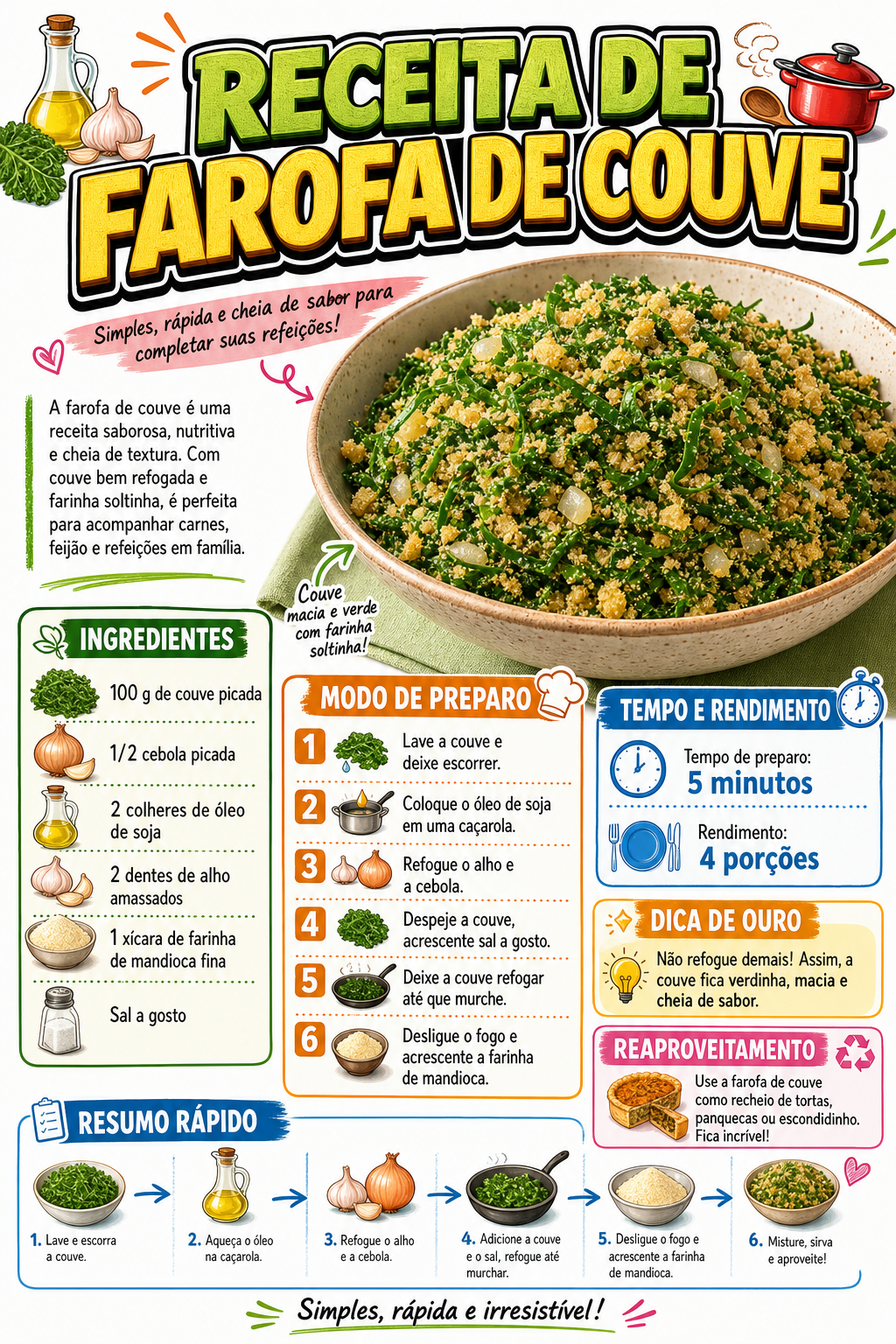 Farofa de Couve