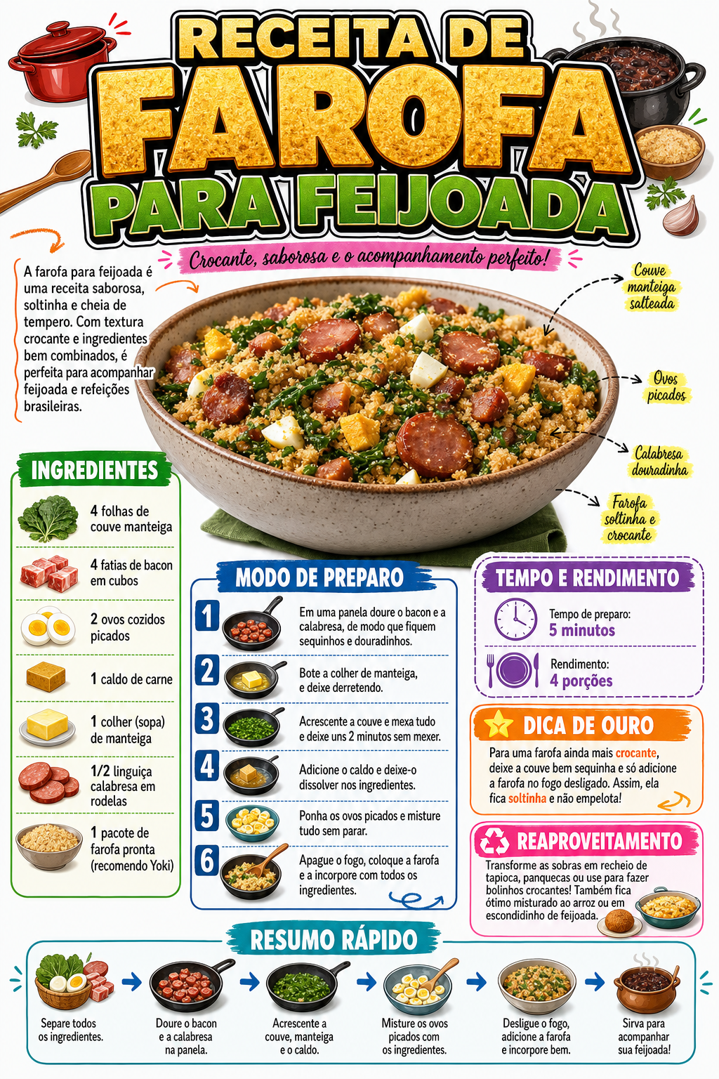 Farofa para Feijoada